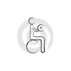 Exercise, alternative medicine icon. Element of alternative medicine icon for mobile concept and web apps. Thin line Exercise,