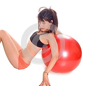 Exercise ball rollout