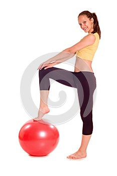 Exercise ball rollout