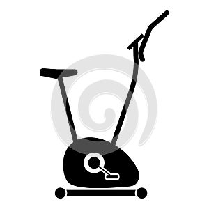 Exercise bicycle Stationary bike Exercycle icon black color illustration