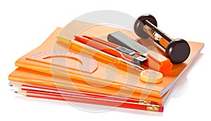 Exercise book, accessories to the letter