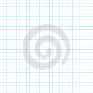 Exercise book in a cage. Vector illustration.