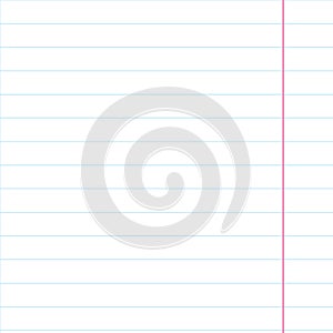 Exercise book in a ruler. Vector illustration.