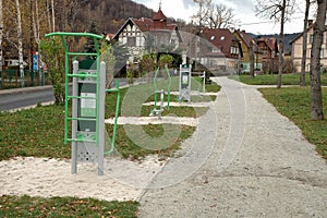 Exercise equipment in park