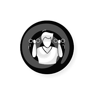 Exercise flat glyph icon. Vector illustration