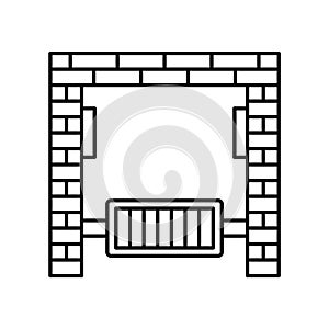 Exercise frame Line Style vector icon which can easily modify or edit