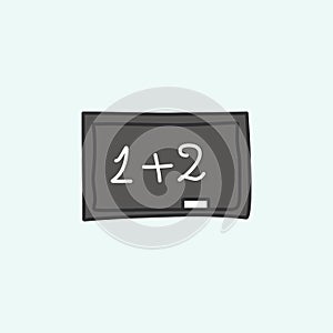 exercise on the school board sketch icon. Element of education icon for mobile concept and web apps. Field outline exercise on the
