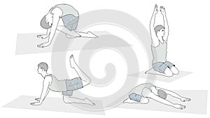 Exercise set for back pain relief illustration-2