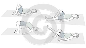 Exercise set for back pain relief illustration-5