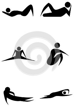 Exercise Stick Figure Set