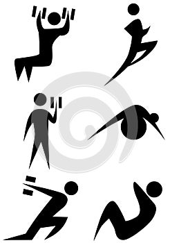 Exercise Stick Figure Set