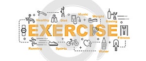 Exercise vector banner