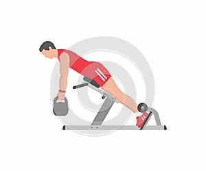 Man doing lower back exercise