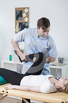 Exercises with physiotherapist