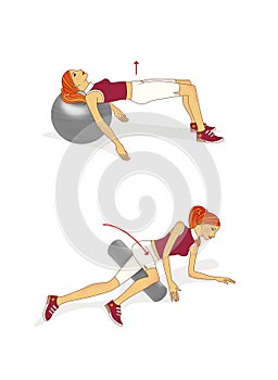 Exercises to strengthen the muscles of the press and buttocks