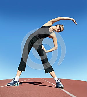 Exercising woman photo