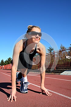 Exercising woman