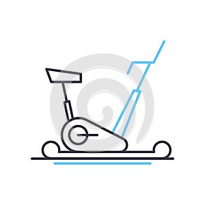 exercycle line icon, outline symbol, vector illustration, concept sign