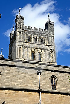 Exeter Cathedral tower, UK.