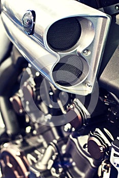 Exhaust of a 1600cc speed motor bike