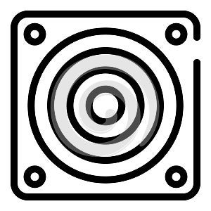 Exhaust fan grill icon, outline style