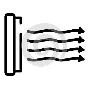 Exhaust fan side view icon, outline style