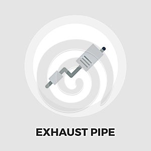 Exhaust pipe flat icon