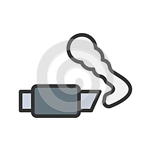 Exhaust Pipe icon vector image.