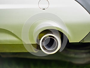 The exhaust pipe of a modern car