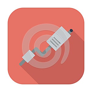 Exhaust pipe single icon.