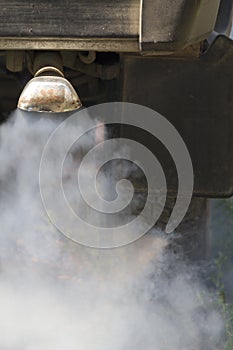 Exhaust pipe smoke car