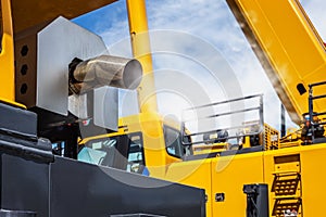 exhaust pipe of a tractor, excavator or bulldozer