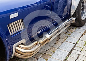 Exhaust system of an American sports car
