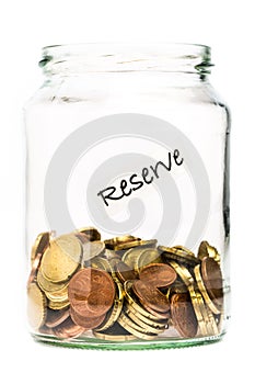 Exhausted euro reserves in a glass