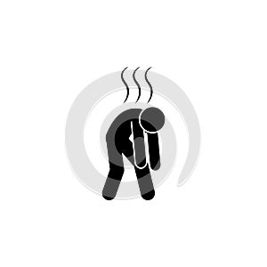 exhausted, no energy icon. Element of walking and running people icon for mobile concept and web apps. Detailed exhausted, no ener