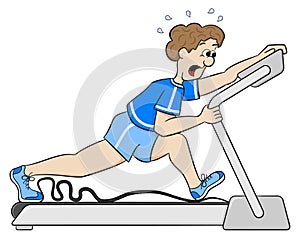 Exhaustive treadmill workout