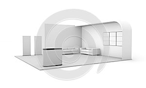 exhibition booth isolated