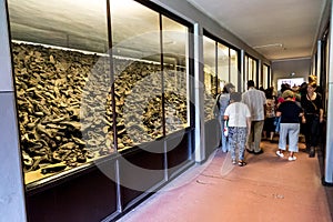 Exhibition in Concentration camp in Auschwitz