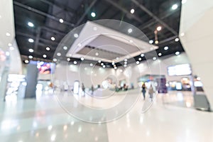 Exhibition event hall blur background of trade show business, world or international expo showcase, tech fair