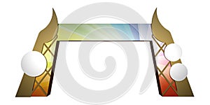 Exhibition Gateway on White Backgroup