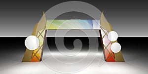 Exhibition Gateway on White Backgroup