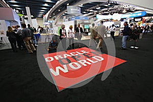 Exhibition hall at Oracle OpenWorld conference