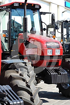 Exhibition of new tractors for agriculture