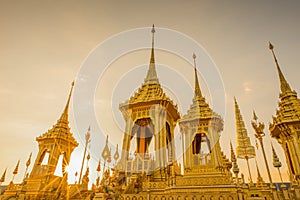 Exhibition of the Royal Crematorium for His Majesty the late King Bhumibol Adulyade at Sanam Luang,Bangkok,Thailand