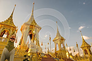 Exhibition of the Royal Crematorium for His Majesty the late King Bhumibol Adulyade at Sanam Luang,Bangkok,Thailand