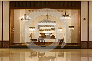 Exhibition space lighting shop window front