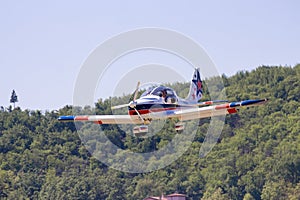 Exhibition of a vintage aeroplane.