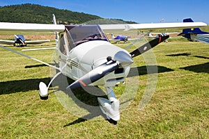 Exhibition of a vintage aeroplane.