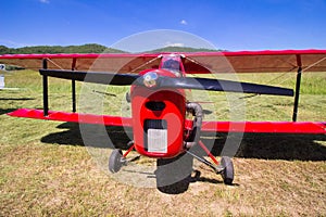 Exhibition of a vintage aeroplane.