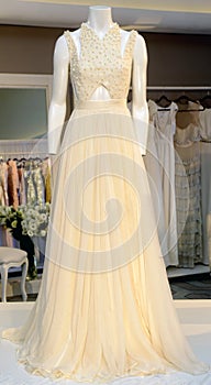 Exhibition of wedding dresses
